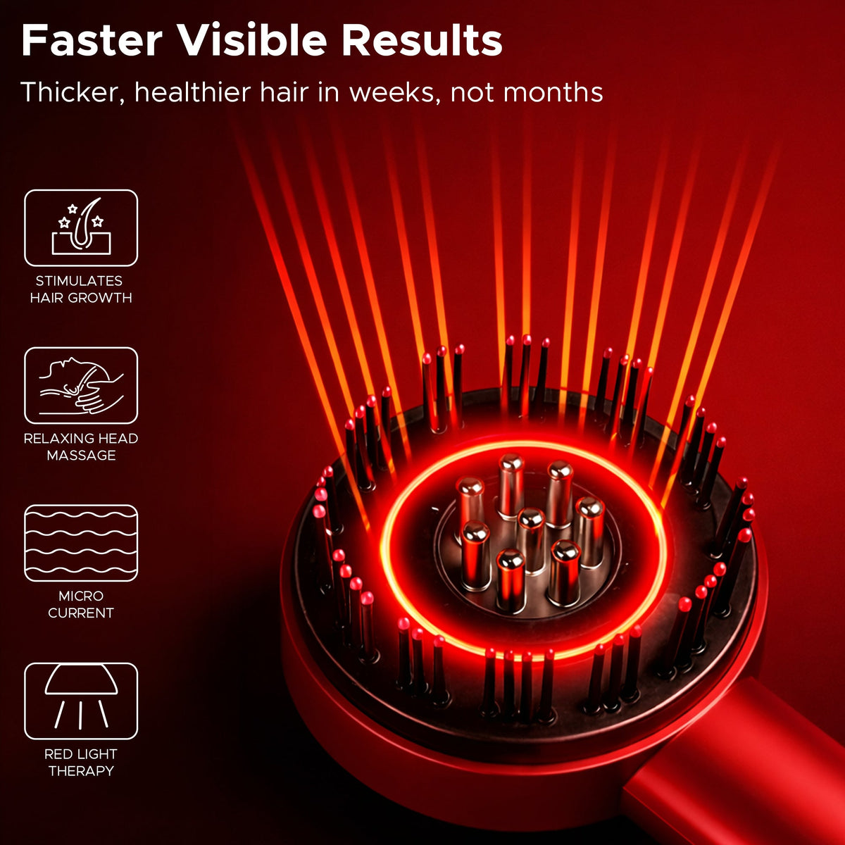3-in-1 Red Light Scalp Massager & Oil Applicator