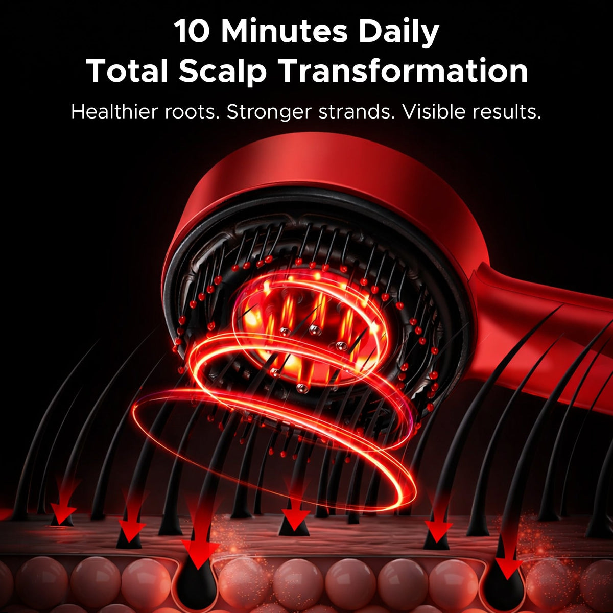 3-in-1 Red Light Scalp Massager & Oil Applicator